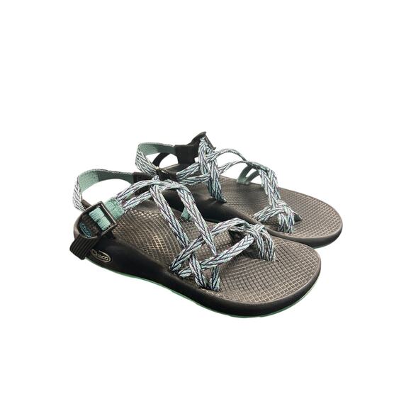 Chaco ZX/1 Cloud Women's Sport Strap Teal Turquoise Aqua Sandals Blue Green SZ 8 - Picture 1 of 9